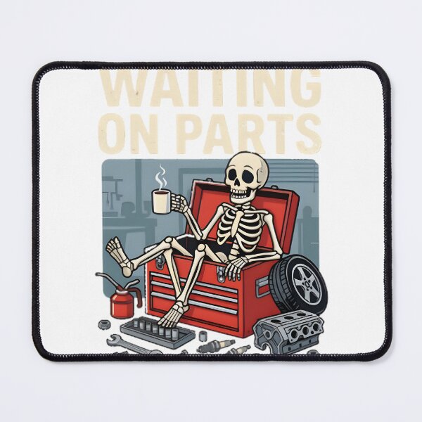 Item preview, Skeleton Mechanic Waiting For Parts Funny Auto Tech Gift | ⭐⭐⭐⭐⭐ designed and sold by ThusharaSuseen.