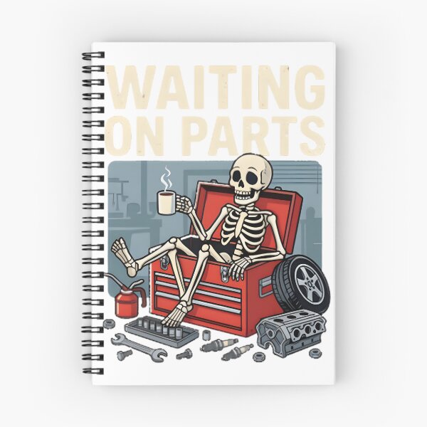 Item preview, Skeleton Mechanic Waiting For Parts Funny Auto Tech Gift | ⭐⭐⭐⭐⭐ designed and sold by ThusharaSuseen.