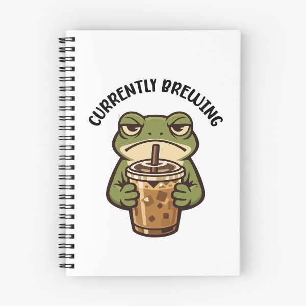 Item preview, Funny Frog Cartoon Drinking Iced Coffee designed and sold by stylishdzign.