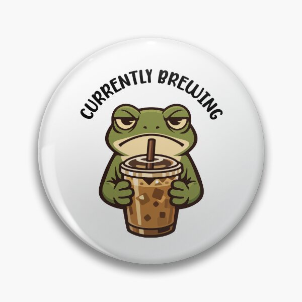 Item preview, Funny Frog Cartoon Drinking Iced Coffee designed and sold by stylishdzign.