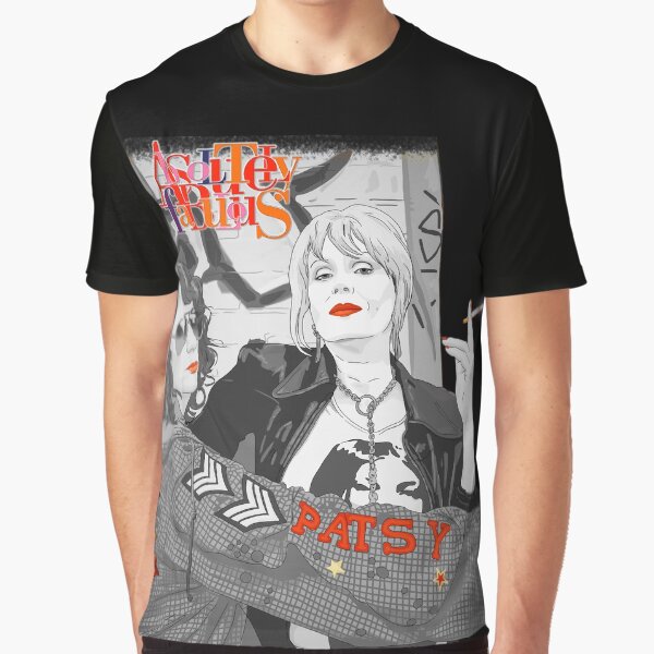 Ab Fab Eddie y Patsy en blanco y negro Camiseta gráfica