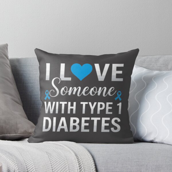 Item preview, I Love Someone With Diabetes Awareness Support - Type 1 Type 2 Diabetic Caregiver & Blue Ribbon Warrior | ⭐⭐⭐⭐⭐ Best Seller designed and sold by ThusharaSuseen.