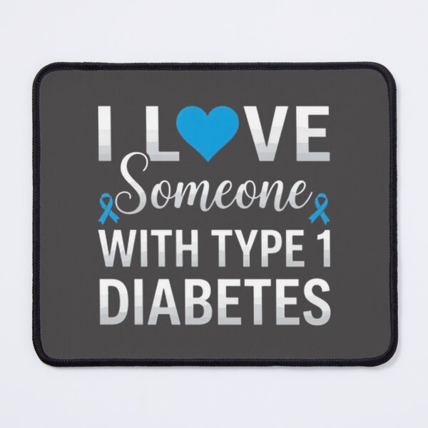 Item preview, I Love Someone With Diabetes Awareness Support - Type 1 Type 2 Diabetic Caregiver & Blue Ribbon Warrior | ⭐⭐⭐⭐⭐ Best Seller designed and sold by ThusharaSuseen.