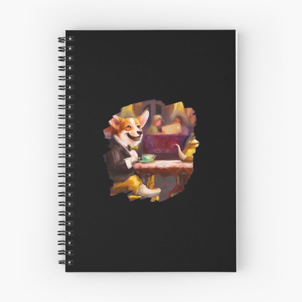 Item preview, Sophisticated Corgi Enjoying Tea Time Art designed and sold by tohillregaller.