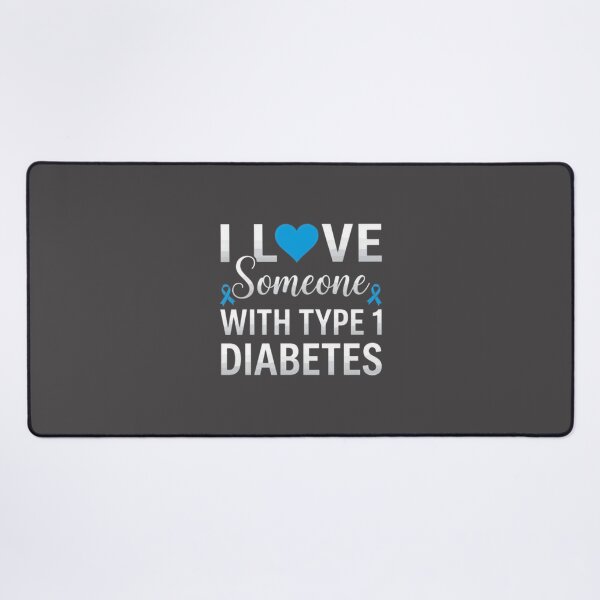 Item preview, I Love Someone With Diabetes Awareness Support - Type 1 Type 2 Diabetic Caregiver & Blue Ribbon Warrior | ⭐⭐⭐⭐⭐ Best Seller designed and sold by ThusharaSuseen.