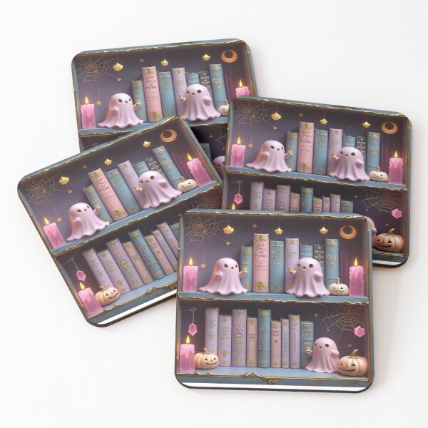 Item preview, Ghost and pumpkin on the shelf designed and sold by BriSher.