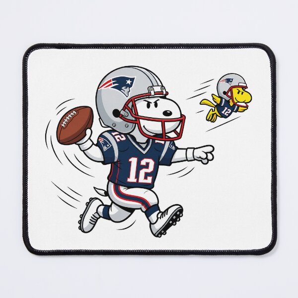 Item preview, Snoopy & Woodstock New England Patriots Football Retro F098 designed and sold by GLUVY-THEME.