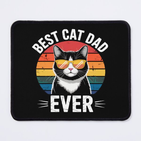 Item preview, Best Cat Dad Ever Retro Sunset Cool Cat designed and sold by OlyvieArt.