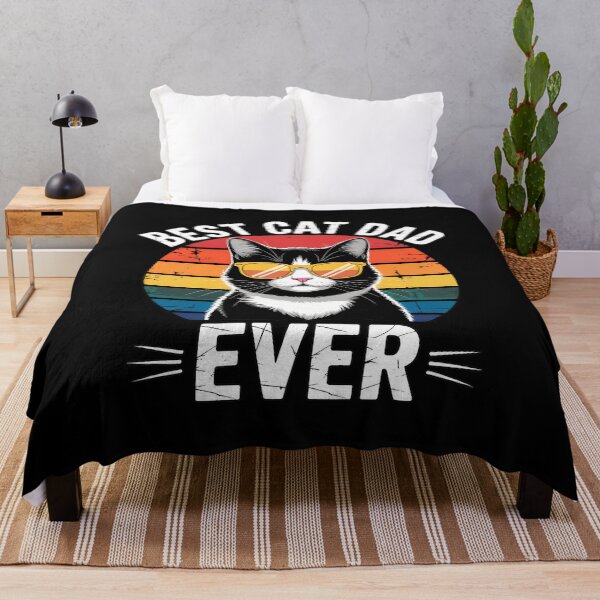 Item preview, Best Cat Dad Ever Retro Sunset Cool Cat designed and sold by OlyvieArt.