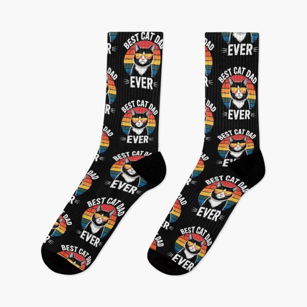 Item preview, Best Cat Dad Ever Retro Sunset Cool Cat designed and sold by OlyvieArt.