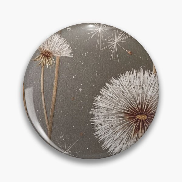 Item preview, White Dandelion Seeds Dark Botanical Art — Moody Nature Pattern designed and sold by LYAN-STORE.