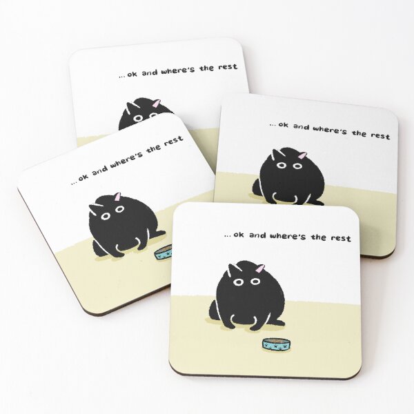 Item preview, Ok And Wheres The Rest - Funny Hungry Black Cat designed and sold by JossDesign15.