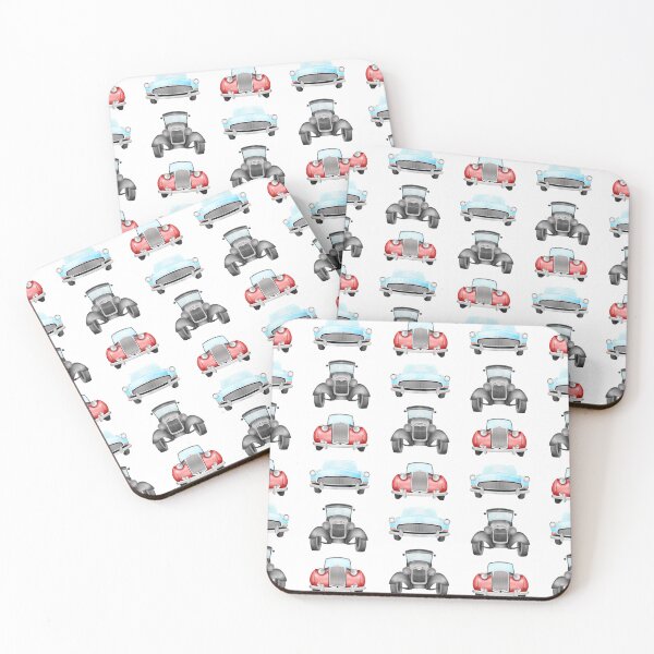 Item preview, Retro Watercolor Classic Cars Art designed and sold by PatternUnique.