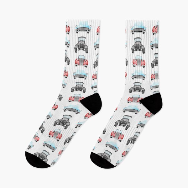 Item preview, Retro Watercolor Classic Cars Art designed and sold by PatternUnique.
