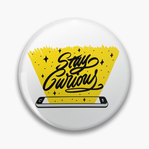 Item preview, Stay Curious – Vintage Handmade Calligraphy Digital Art designed and sold by Neha-Daily-Art.
