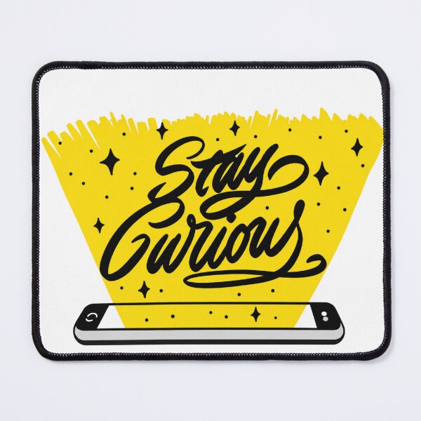 Item preview, Stay Curious – Vintage Handmade Calligraphy Digital Art designed and sold by Neha-Daily-Art.