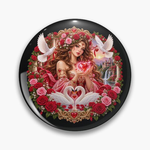 Item preview, Love Goddess – Romantic Roses and Swans designed and sold by TroviTutto.