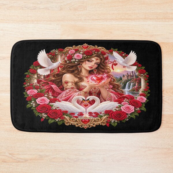 Item preview, Love Goddess – Romantic Roses and Swans designed and sold by TroviTutto.
