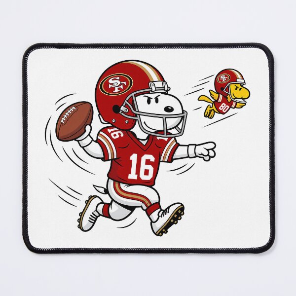 Item preview, Snoopy & Woodstock San Francisco 49ers Football Retro F100 designed and sold by GLUVY-THEME.
