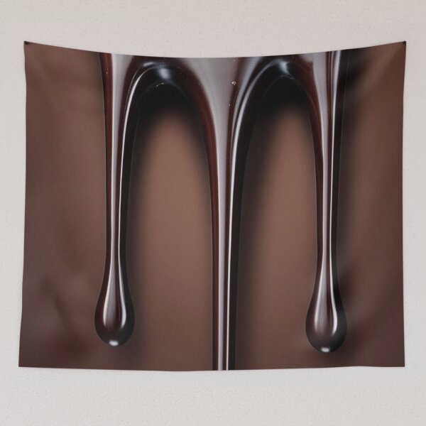 Item preview, Melting Dark Chocolate Drips — Rich Liquid Chocolate Flow Art designed and sold by LYAN-STORE.