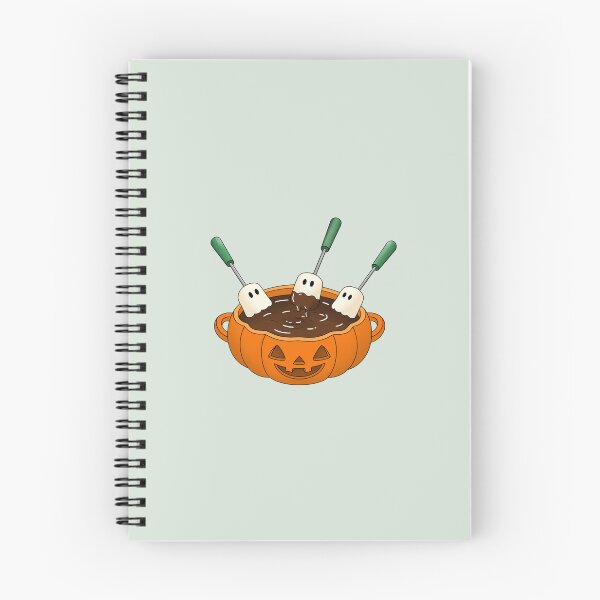 Item preview, Cute Ghosts Dipping in Pumpkin Chocolate Fondue designed and sold by DesgnsxGifts.
