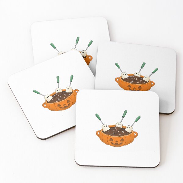 Item preview, Cute Ghosts Dipping in Pumpkin Chocolate Fondue designed and sold by DesgnsxGifts.