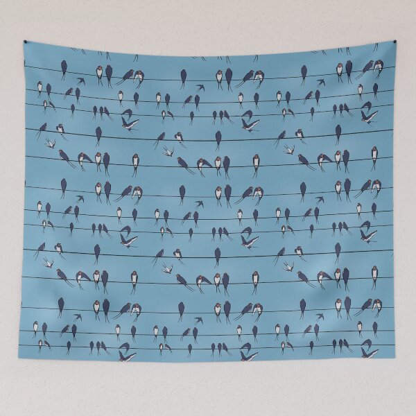 Item preview, Flock of Swallows designed and sold by EllenorMererid.