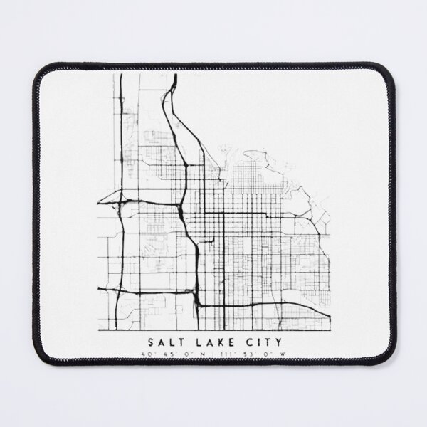 Item preview, Salt Lake City Utah Street Map Art - Black & White Cityscape Design | Limited Edition designed and sold by shahroozj.