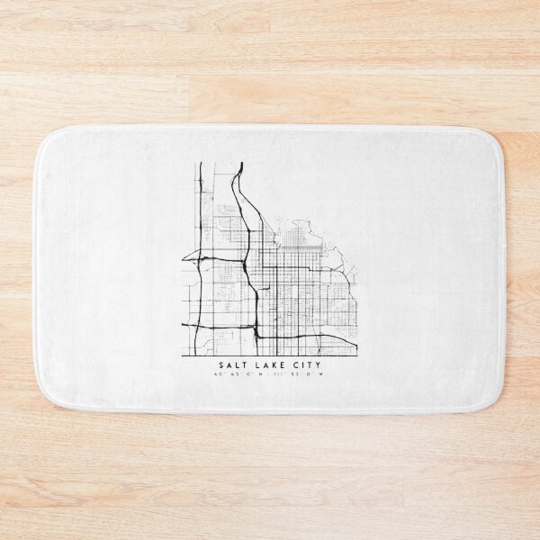 Item preview, Salt Lake City Utah Street Map Art - Black & White Cityscape Design | Limited Edition designed and sold by shahroozj.