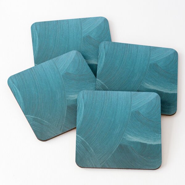 Item preview, Teal Paint Brush Strokes — Abstract Blue Green Oil Painting Texture designed and sold by LYAN-STORE.