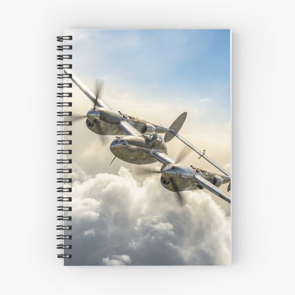 Item preview, P-38 Lightning Cloudscape Banking Illustration designed and sold by Airpower Art.