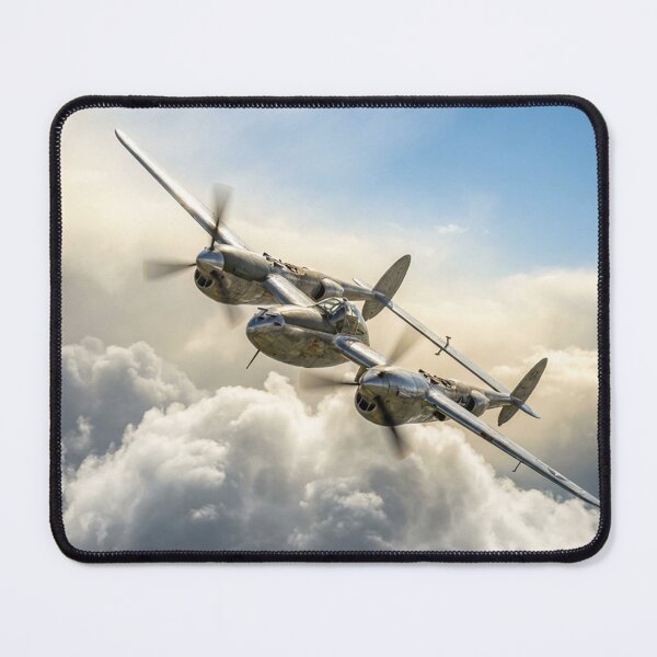 Item preview, P-38 Lightning Cloudscape Banking Illustration designed and sold by Airpower Art.