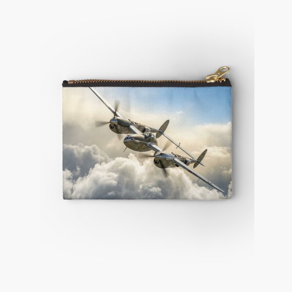 Item preview, P-38 Lightning Cloudscape Banking Illustration designed and sold by Airpower Art.