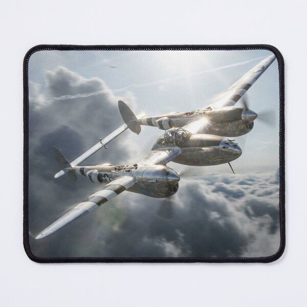 Item preview, P-38 Lightning Sunburst Formation Illustration designed and sold by Airpower Art.