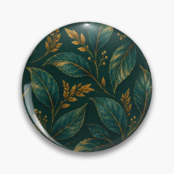 Item preview, Emerald & Gold Botanical Leaves Luxury Seamless Pattern designed and sold by aminz4.