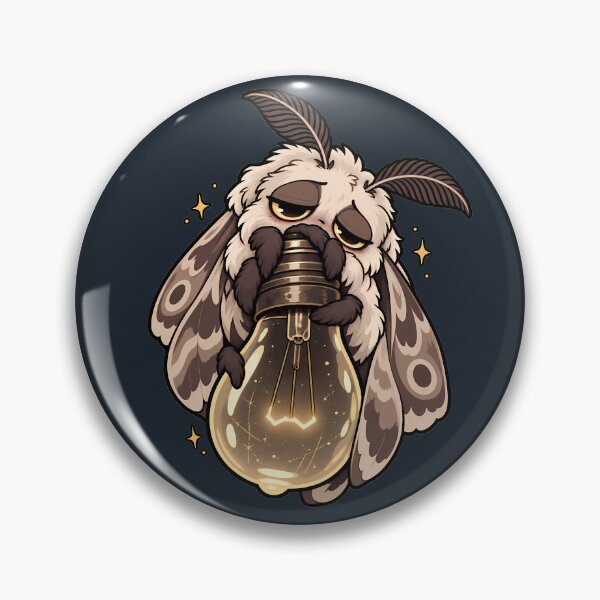 Item preview, Cute Moth Hugging a Glowing Light Bulb designed and sold by ZetaDream.