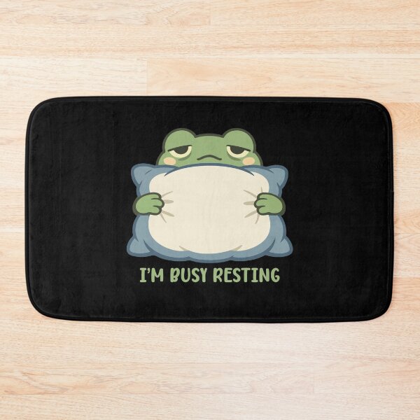 Item preview, Funny Frog Cartoon Resting with Pillow designed and sold by stylishdzign.