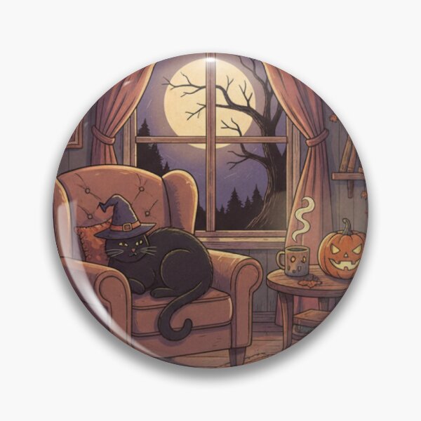 Item preview, Black Cat Armchair Pumpkin Window Graphic designed and sold by Exquisite Design Studio „Paculówka”.
