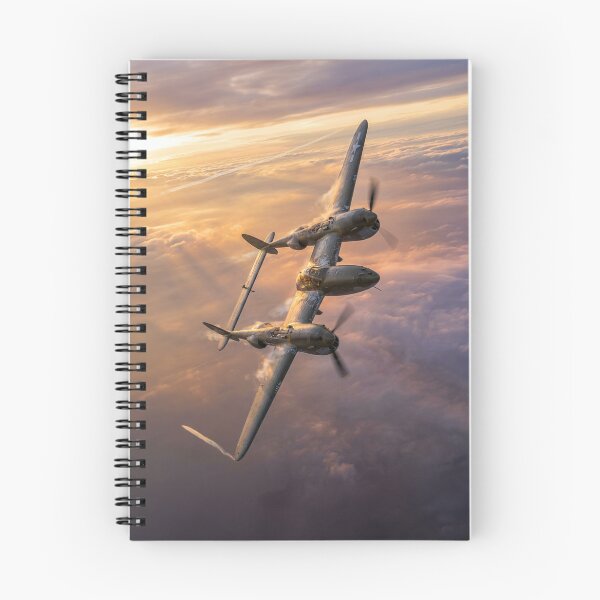Item preview, P-38 Lightning Golden Sunset Dive Illustration designed and sold by Airpower Art.