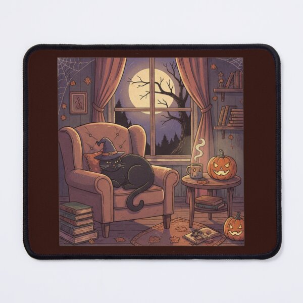 Item preview, Black Cat Armchair Pumpkin Window Graphic designed and sold by Exquisite Design Studio „Paculówka”.