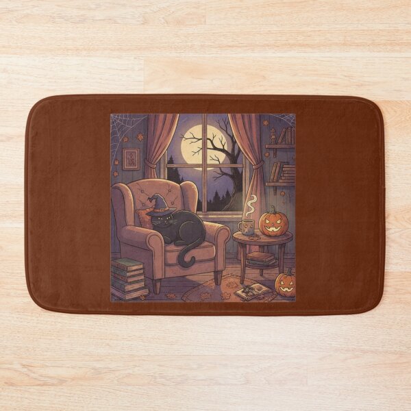 Item preview, Black Cat Armchair Pumpkin Window Graphic designed and sold by Exquisite Design Studio „Paculówka”.