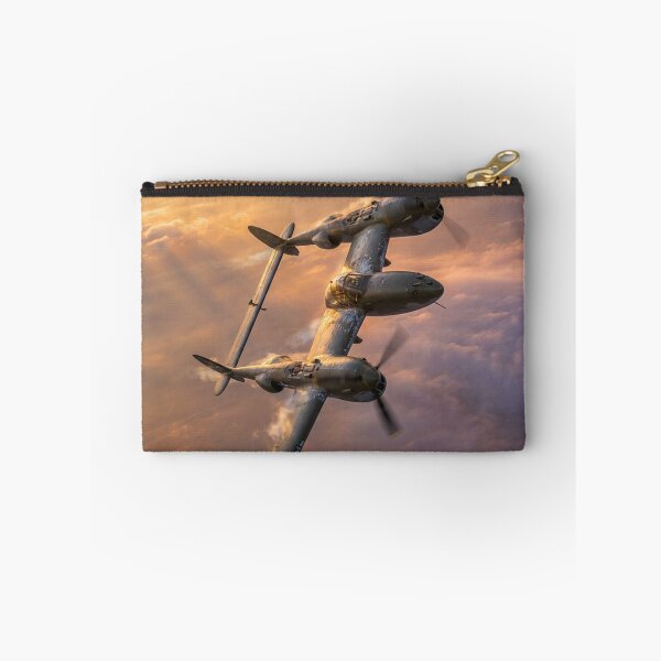 Item preview, P-38 Lightning Golden Sunset Dive Illustration designed and sold by Airpower Art.