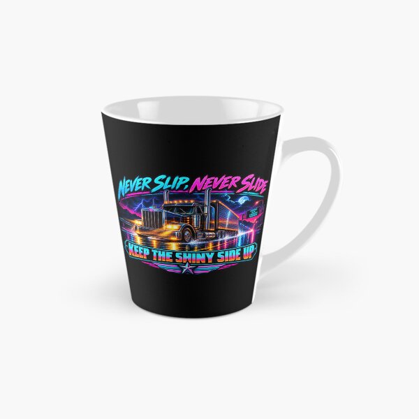 Item preview, Never Slip, Never Slide - Synthwave Trucker Art - Keep The Shiny Side Up designed and sold by NomadForge.