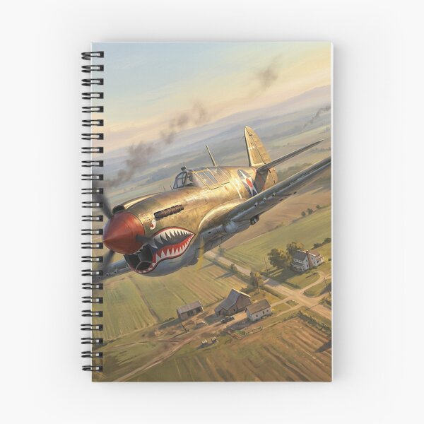Item preview, P-40 Warhawk Sharkmouth Farmland Illustration designed and sold by Airpower Art.