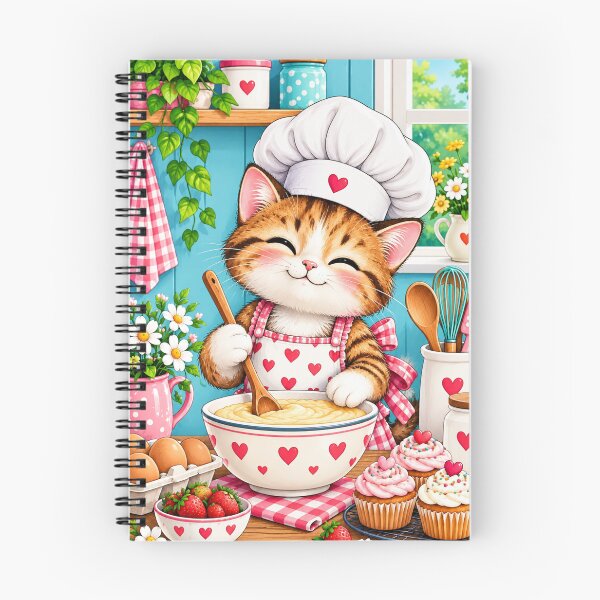 Item preview, Cute Chef Cat Baking Cupcakes designed and sold by CreativeCharmCo.
