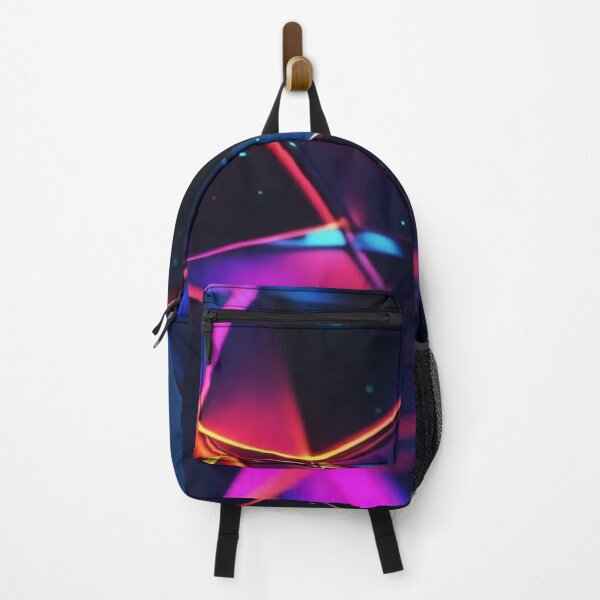 Item preview, Neon Geometric Low Poly Crystal — Futuristic Cyberpunk Abstract Art designed and sold by LYAN-STORE.