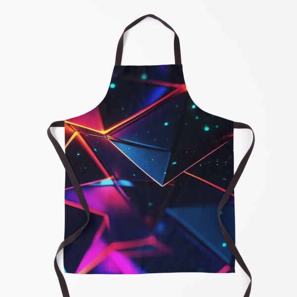 Aperçu de l'œuvre Néon géométrique low poly cristal — Art abstrait cyberpunk futuriste créée et vendue par LYAN-STORE.
