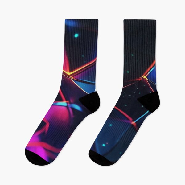 Item preview, Neon Geometric Low Poly Crystal — Futuristic Cyberpunk Abstract Art designed and sold by LYAN-STORE.