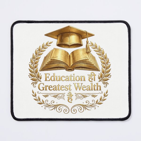 Item preview, Education Hi Greatest Wealth - Desi Hindi Graduation Gold Luxury Design designed and sold by prithvi chand.