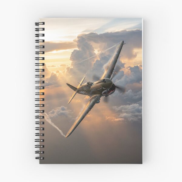 Item preview, P-40 Warhawk Sunburst Cloudscape Illustration designed and sold by Airpower Art.